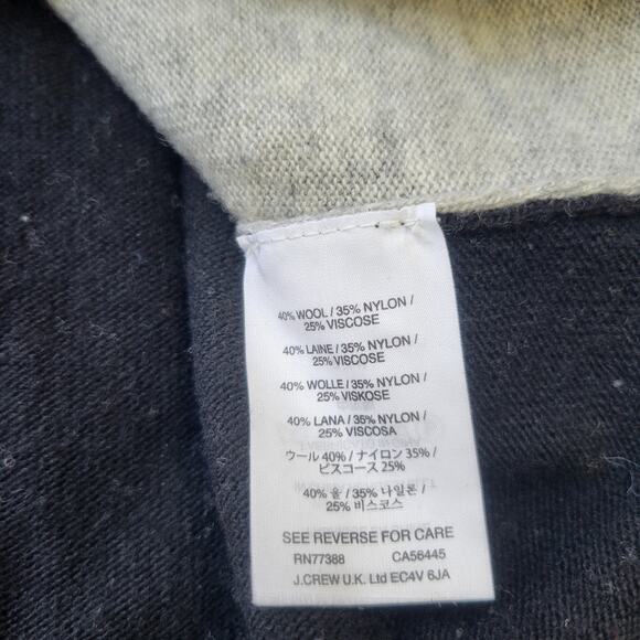 J. Crew Color Block Hi Low Sweater Tunic Wool Small - Picture 5 of 6